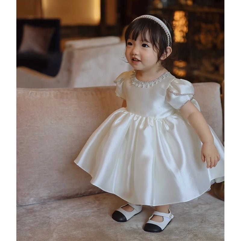Babyhood Aurora Satin Princess Dress - Princess and the Pea Boutique