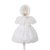 Babyhood Celeste Lace Baby Dress - White - Princess and the Pea Boutique