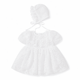Babyhood Celeste Lace Baby Dress - White - Princess and the Pea Boutique