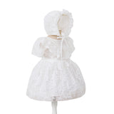 Babyhood Celeste Lace Baby Dress - White - Princess and the Pea Boutique