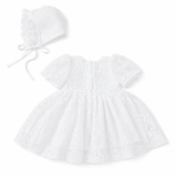 Babyhood Celeste Lace Baby Dress - White - Princess and the Pea Boutique