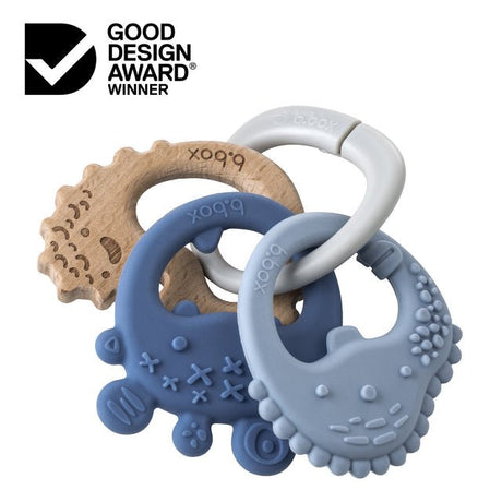 B.BOX Trio Teether - Lullaby Blue - Princess and the Pea Boutique