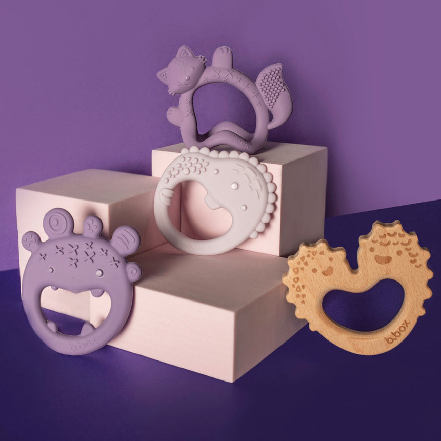 B.BOX Trio Teether - Peony - Princess and the Pea Boutique