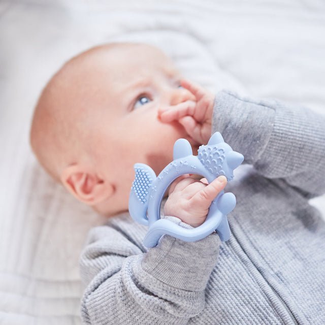 B.BOX Wrist Teether - Lullaby Blue - Princess and the Pea Boutique