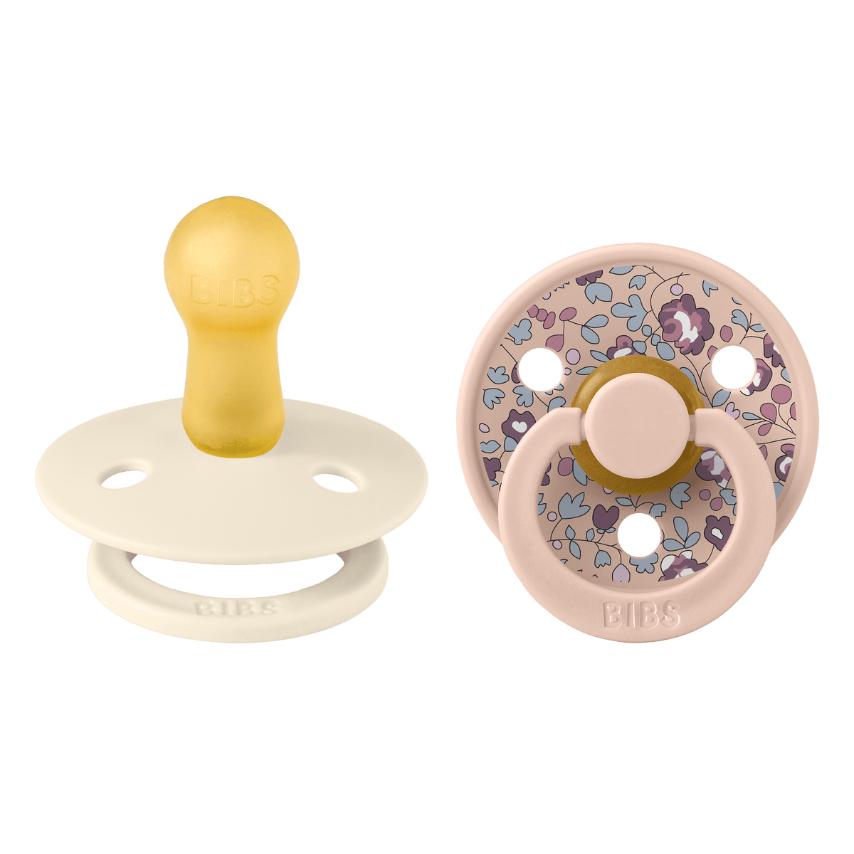 BIBS x Liberty Pacifier Original COLOUR Latex 2 PK Eloise Blush Mix - Princess and the Pea Boutique