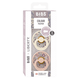 BIBS x Liberty Pacifier Original COLOUR Latex 2 PK Eloise Blush Mix - Princess and the Pea Boutique