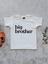 Big Brother Cream Organic Kids Tee - Princess and the Pea Boutique