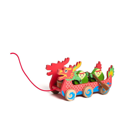 Bitty Bao Wooden Dragon Boat Pull Along Toy - Princess and the Pea Boutique