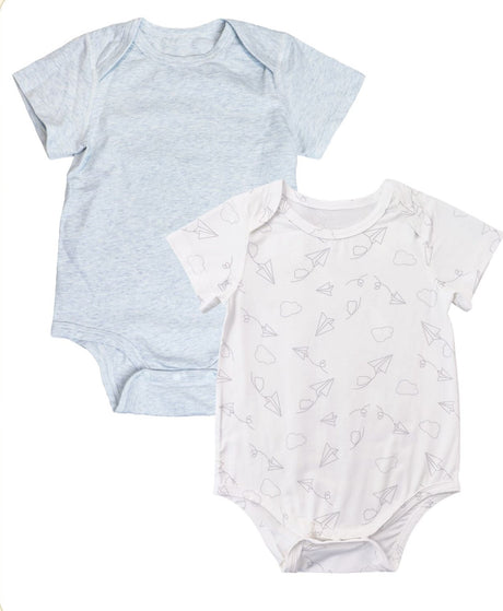 Blara Organic House - Baby Bodysuit 2 Pack Gift Set - Blue - Princess and the Pea Boutique