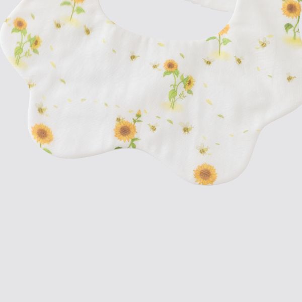Blara Organic Wavy Bib - Sunflower Fields - Princess and the Pea Boutique