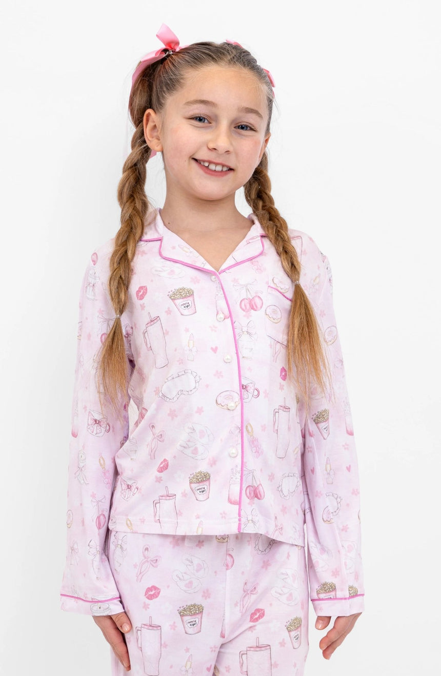 Blush Club Long Sleeve Jersey Pajama Pant Set - Princess and the Pea Boutique