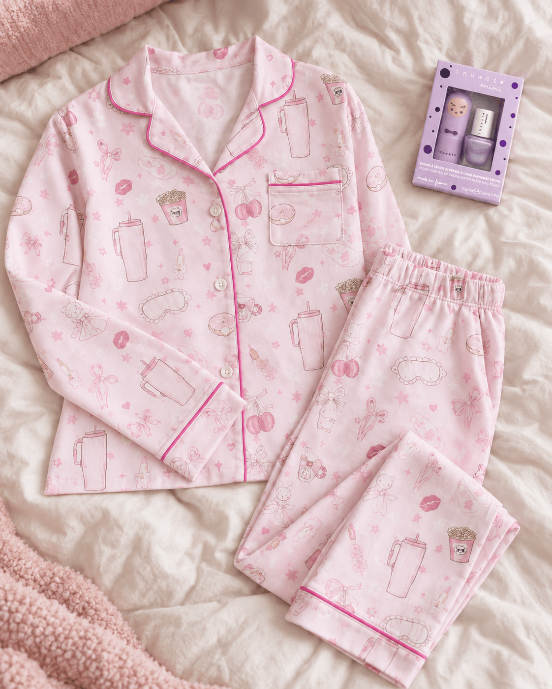 Blush Club Long Sleeve Jersey Pajama Pant Set - Princess and the Pea Boutique
