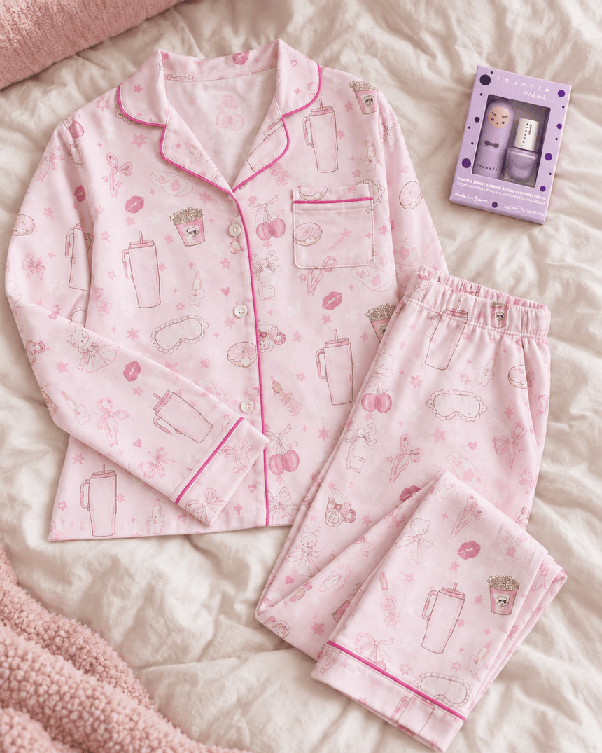 Blush Club Long Sleeve Jersey Pajama Pant Set - Princess and the Pea Boutique