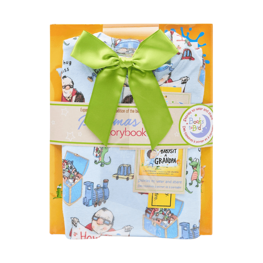 Books to bed - How To Babysit A Grandpa - Pajama Set With Book - Princess and the Pea Boutique
