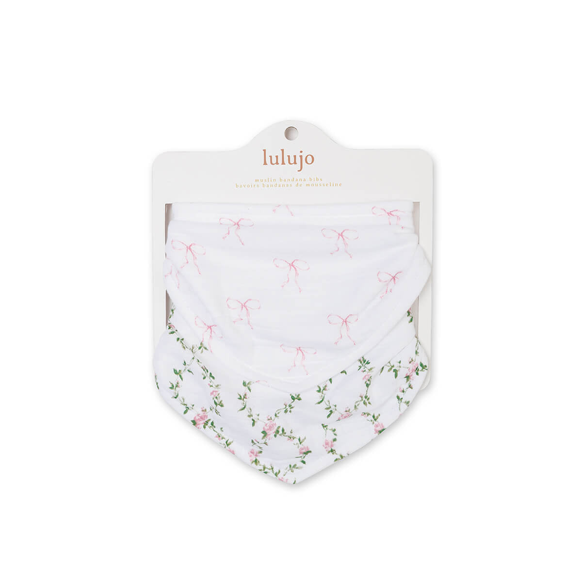 Bows & Rose Trellis - Bandana Bibs - Princess and the Pea Boutique