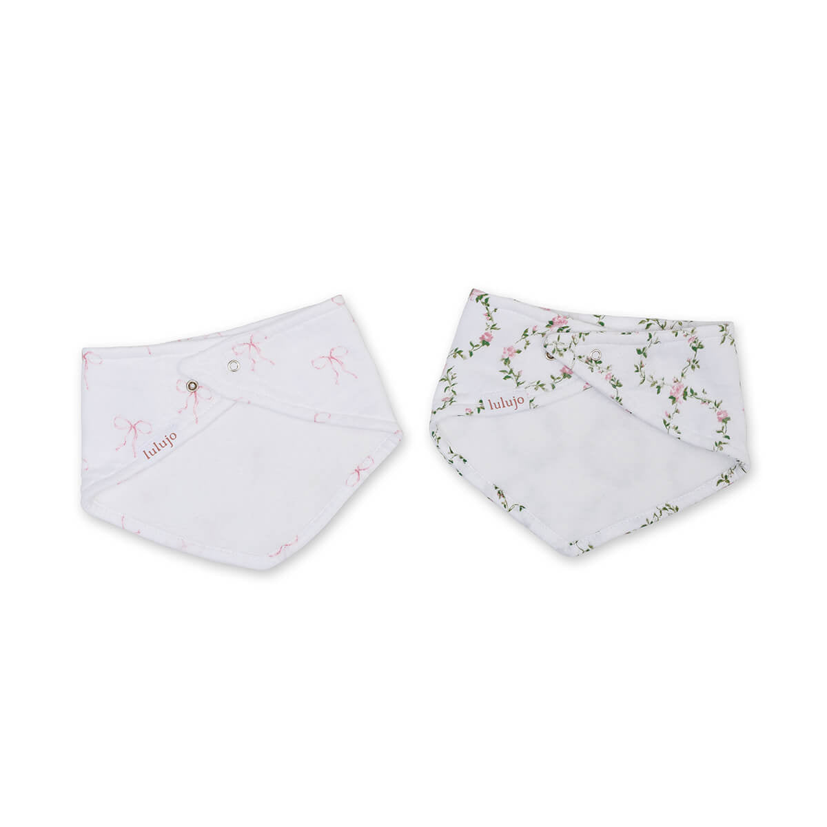 Bows & Rose Trellis - Bandana Bibs - Princess and the Pea Boutique
