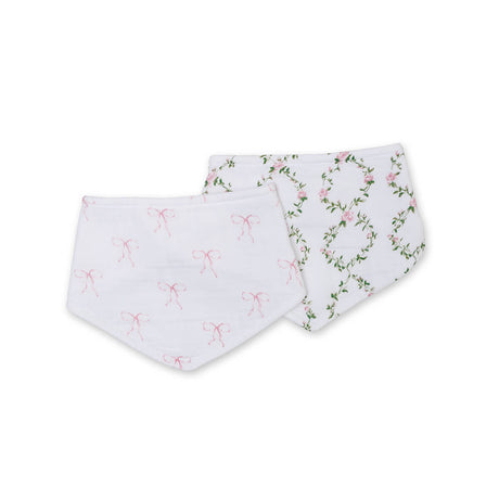 Bows & Rose Trellis - Bandana Bibs - Princess and the Pea Boutique
