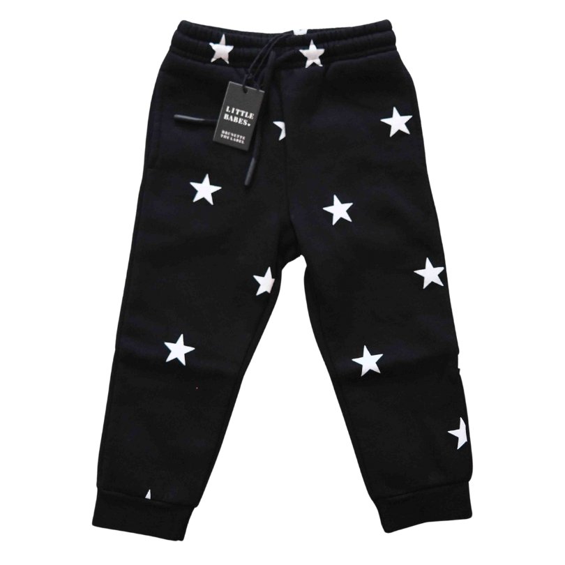 Brunette The Label All Over Stars Jogger- Black - Princess and the Pea