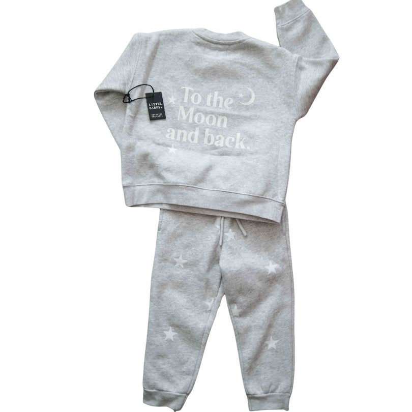 Brunette The Label All Over Stars Jogger- Pebble Grey - Princess and the Pea