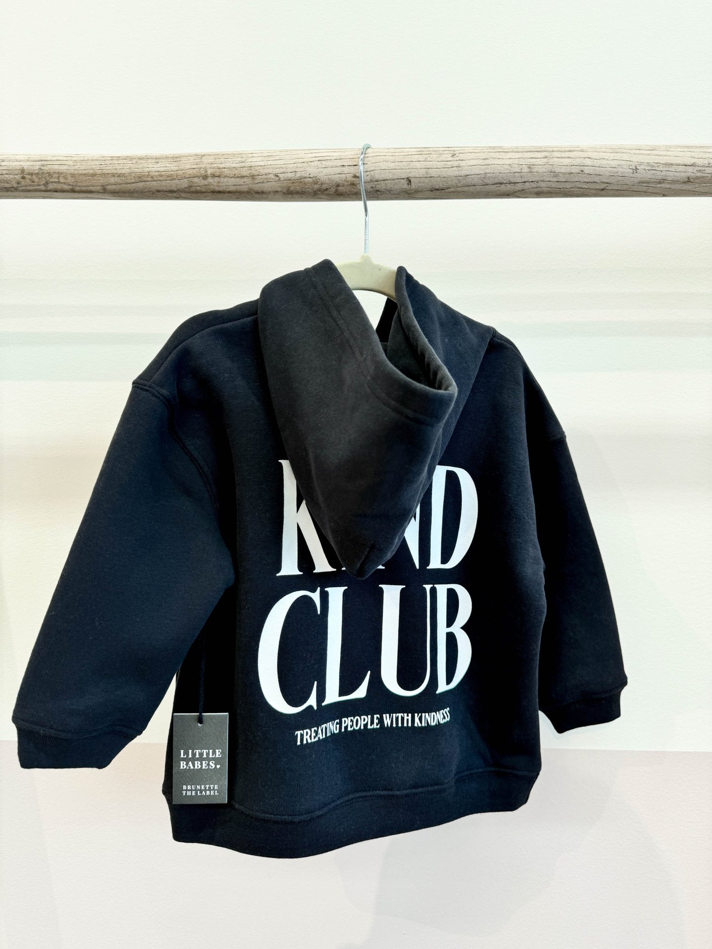 Brunette The Label Hoodie Kind Club - Black - Princess and the Pea Boutique