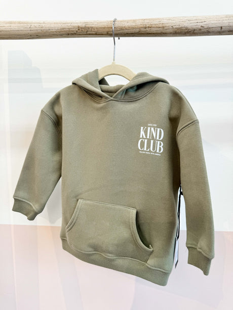 Brunette The Label Hoodie Kind Club - Olive - Princess and the Pea Boutique