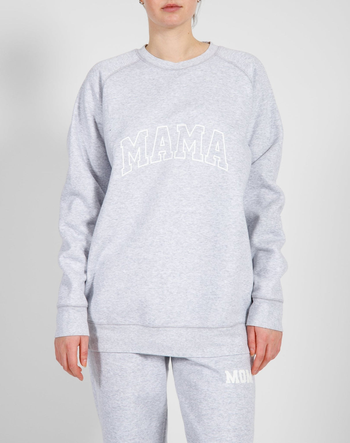 Brunette The Label "MAMA" Big Sister Crew - Pebble Grey - Princess and the Pea