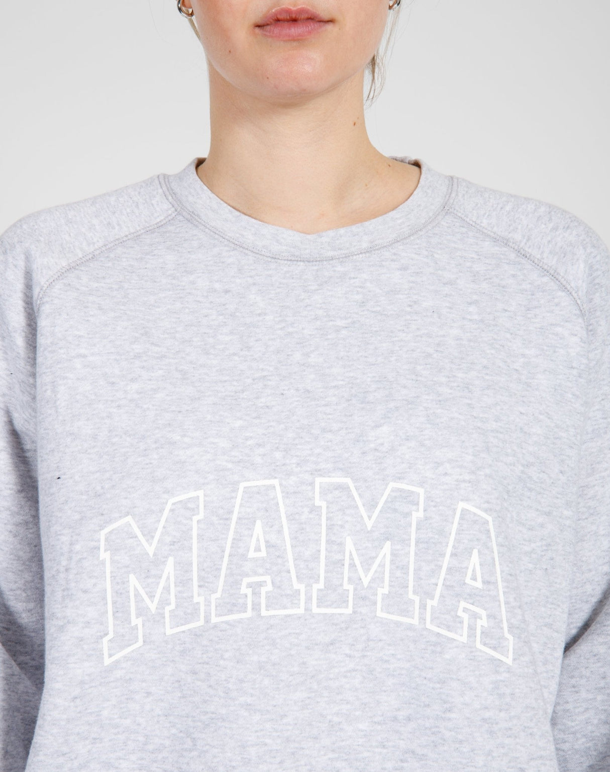 Brunette The Label "MAMA" Big Sister Crew - Pebble Grey - Princess and the Pea