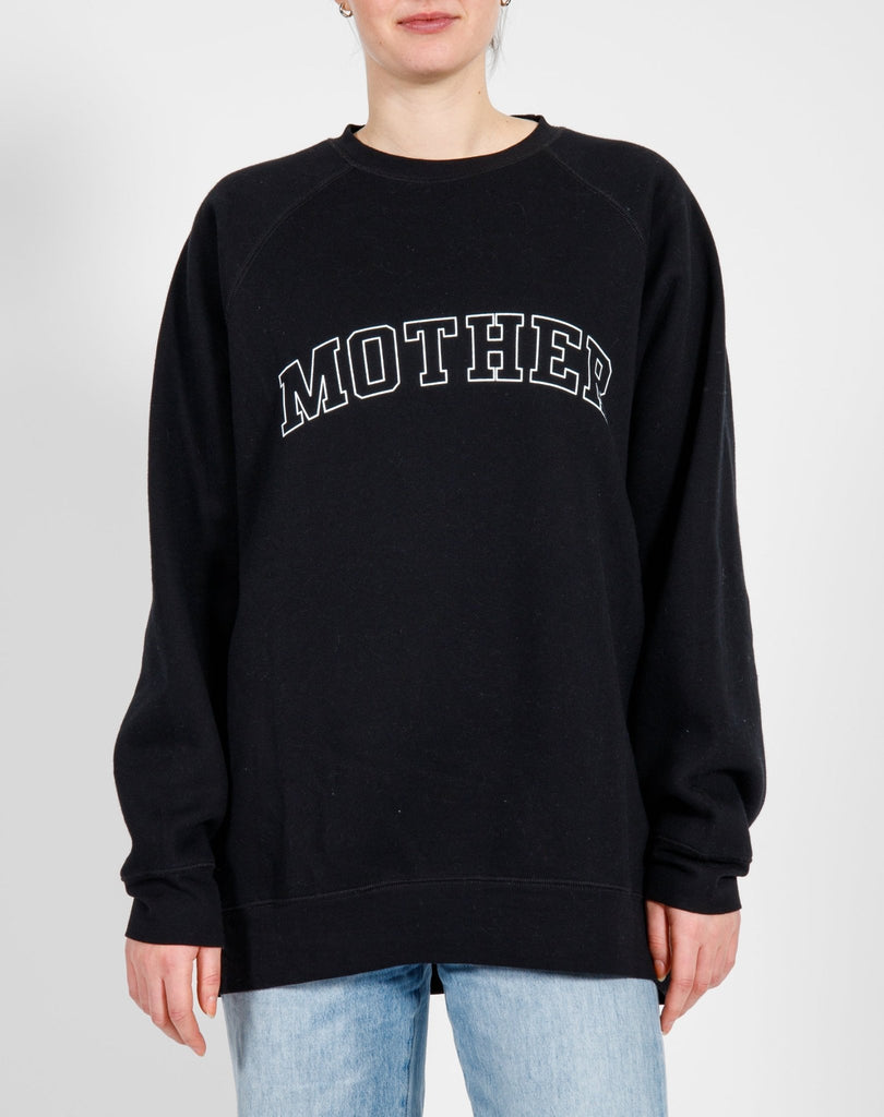 Brunette The Label "MOTHER" Not Your Boyfriend's Crew Neck Sweatshirt | Black - Princess and the Pea