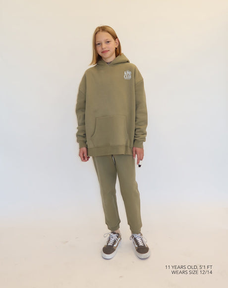 Brunette The Label Oversized Jogger - Olive - Princess and the Pea Boutique