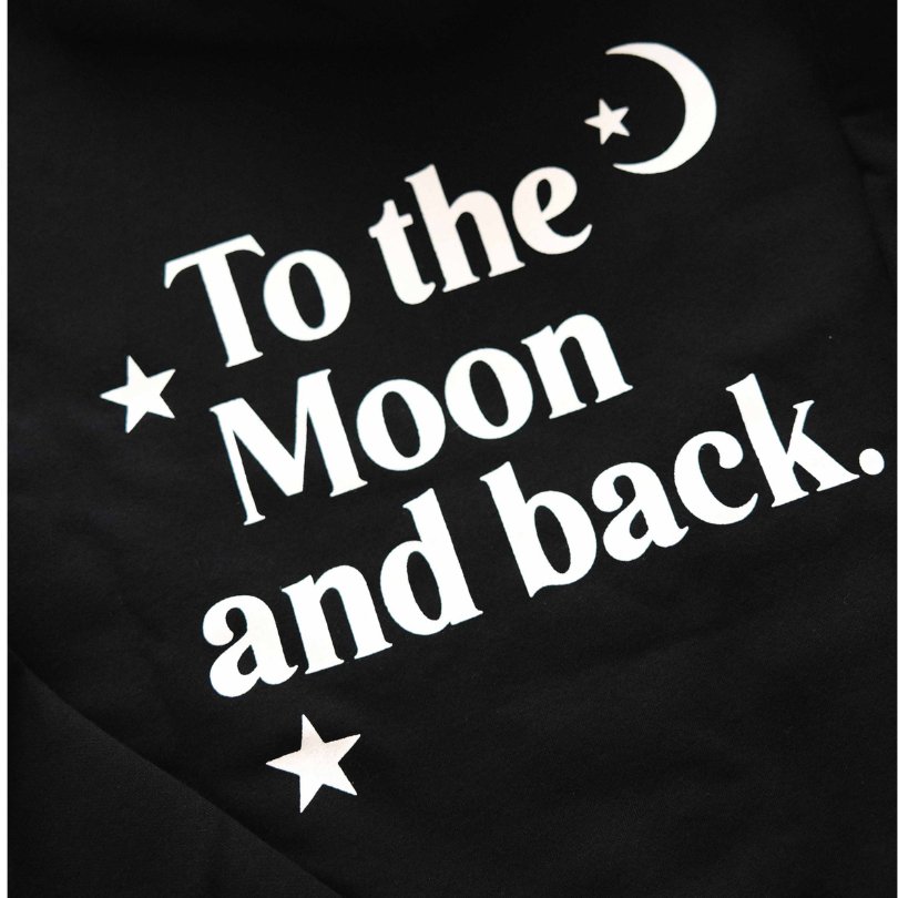 Brunette the Label To The Moon & Back Hoodie - Black - Princess and the Pea
