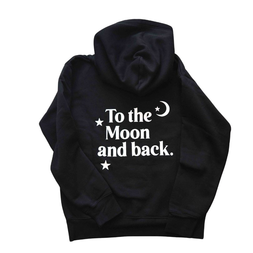 Brunette the Label To The Moon & Back Hoodie - Black - Princess and the Pea