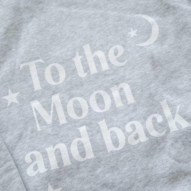 Brunette the Label To The Moon & Back Hoodie - Pebble Grey - Princess and the Pea