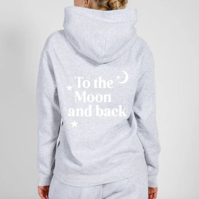 Brunette the Label To The Moon & Back Hoodie - Pebble Grey - Princess and the Pea Boutique