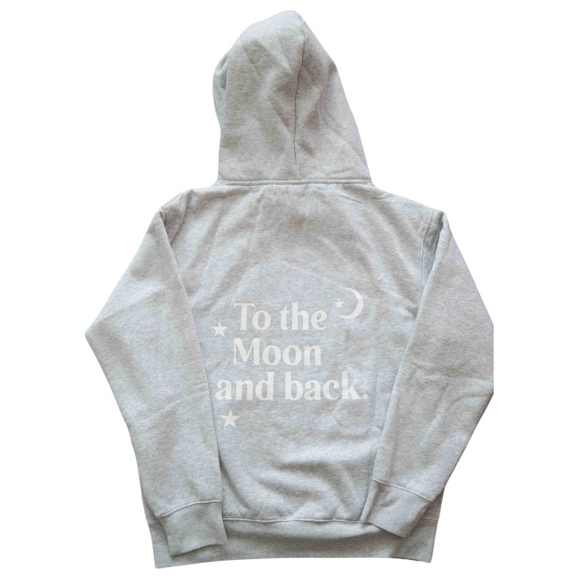 Brunette the Label To The Moon & Back Hoodie - Pebble Grey - Princess and the Pea