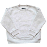 Brunette The Label To The Moon & Back Kids Core Crewneck - Pebble Grey - Princess and the Pea