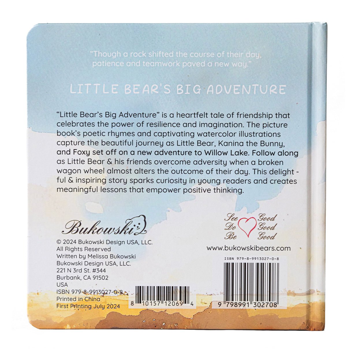 Bukowski Bears Little Bear's Big Adventure Board Book - Princess and the Pea Boutique