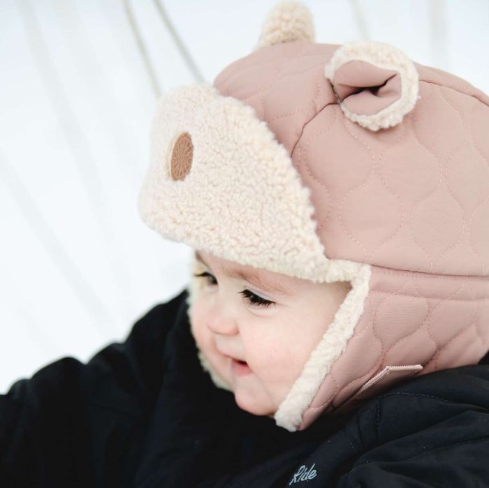 Calikids Bear Aviator Hat - Rose - Princess and the Pea Boutique