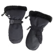 Calikids Faux Fur Cuff Waterproof Mitten - Black - Princess and the Pea Boutique