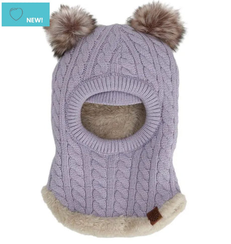 Calikids Knit Soft Touch Balaclava - Lavender - Princess and the Pea Boutique