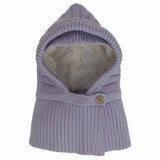 Calikids Knit Soft Touch Balaclava with button - Lilac - Princess and the Pea Boutique