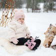 Calikids Knit Soft Touch Hat 2 Fur PomPom - Lotus - Princess and the Pea Boutique