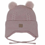 Calikids Knit Soft Touch Hat 2 Fur PomPom - Lotus - Princess and the Pea Boutique