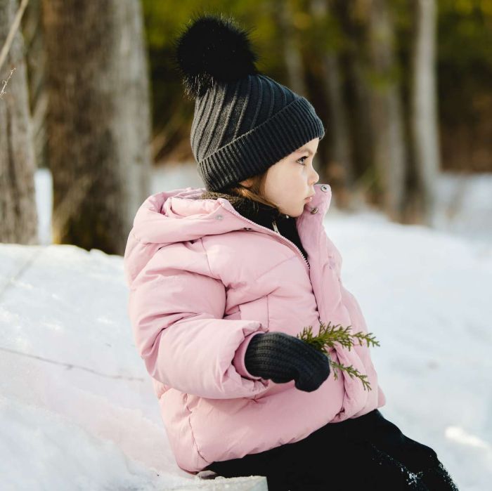 Calikids Soft Touch Knit Hat - Black - Princess and the Pea Boutique