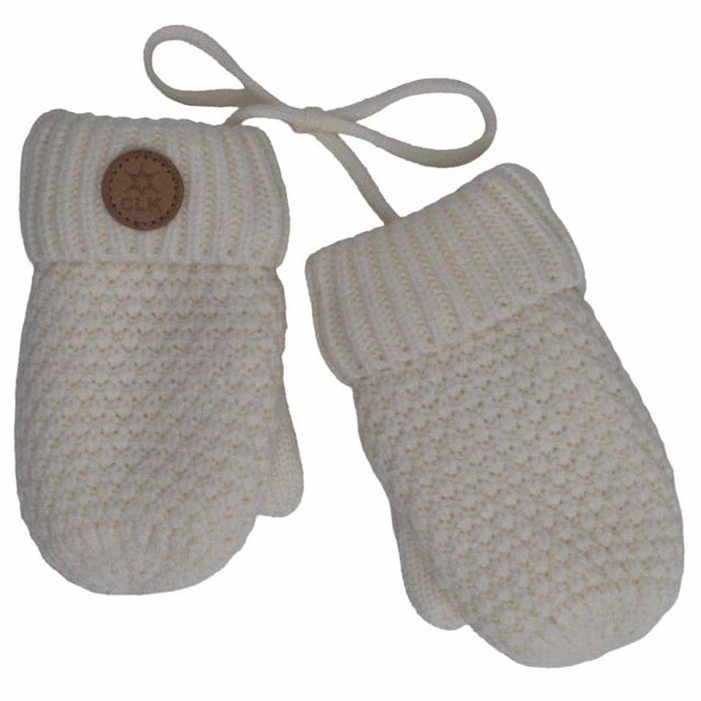 Calikids Soft Touch Knit Mitten - Cream - Princess and the Pea Boutique