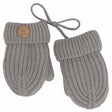 Calikids Soft Touch Knit Mitten With Cord - Moonbeam - Princess and the Pea Boutique