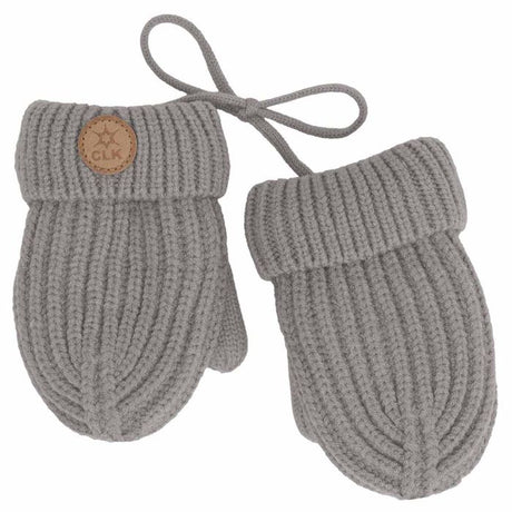 Calikids Soft Touch Knit Mitten With Cord - Moonbeam - Princess and the Pea Boutique
