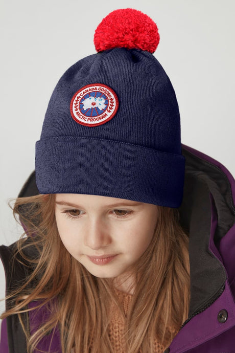 Canada Goose Kids Merino Pom Toque - Navy Heather - Princess and the Pea Boutique