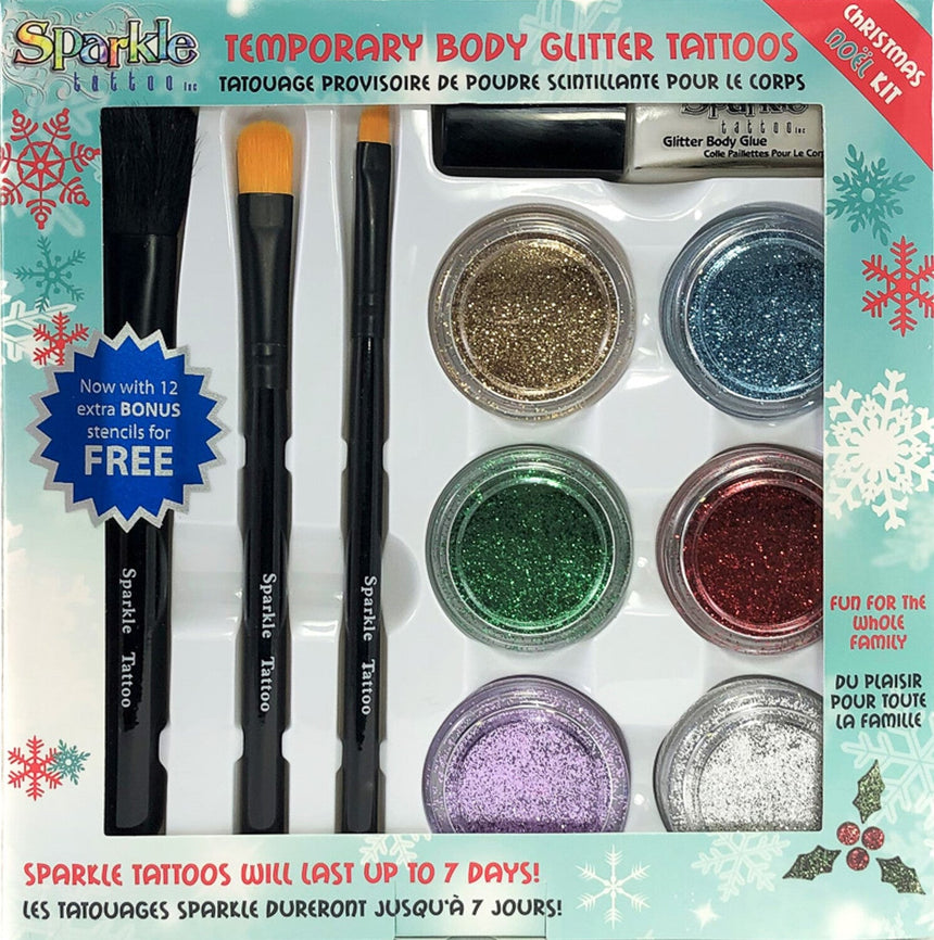Christmas Glitter Tattoo Party Kit - Princess and the Pea Boutique