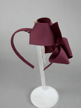 Classic Bow Hairband - Burgendy - Princess and the Pea Boutique