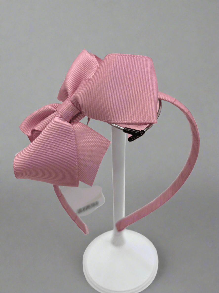 Classic Bow Hairband - Rose Pink - Princess and the Pea Boutique